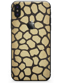 Dark Gold Flaked Animal v2 - iPhone X Skin-Kit