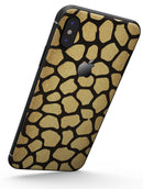 Dark Gold Flaked Animal v2 - iPhone X Skin-Kit