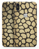 Dark Gold Flaked Animal v2 - iPhone X Skin-Kit