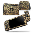 Dark Gold Flaked Animal v3 - Skin Wrap Decal for Nintendo Switch Lite Console & Dock - 3DS XL - 2DS - Pro - DSi - Wii - Joy-Con Gaming Controller