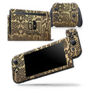 Dark Gold Flaked Animal v4 - Skin Wrap Decal for Nintendo Switch Lite Console & Dock - 3DS XL - 2DS - Pro - DSi - Wii - Joy-Con Gaming Controller