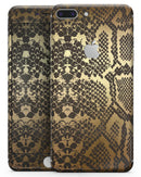 Dark Gold Flaked Animal v4 - Skin-kit for the iPhone 8 or 8 Plus