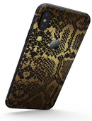 Dark Gold Flaked Animal v4 - iPhone X Skin-Kit
