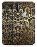 Dark Gold Flaked Animal v4 - iPhone X Skin-Kit