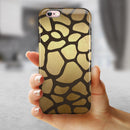 Dark Gold Flaked Animal v5 iPhone 6/6s or 6/6s Plus 2-Piece Hybrid INK-Fuzed Case