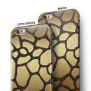Dark Gold Flaked Animal v5 iPhone 6/6s or 6/6s Plus 2-Piece Hybrid INK-Fuzed Case