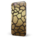 Dark Gold Flaked Animal v5 iPhone 6/6s or 6/6s Plus 2-Piece Hybrid INK-Fuzed Case