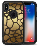 Dark Gold Flaked Animal v5 2 - iPhone X OtterBox Case & Skin Kits