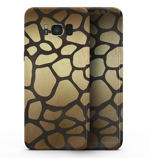 Dark Gold Flaked Animal v5 - Samsung Galaxy S8 Full-Body Skin Kit