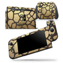 Dark Gold Flaked Animal v5 - Skin Wrap Decal for Nintendo Switch Lite Console & Dock - 3DS XL - 2DS - Pro - DSi - Wii - Joy-Con Gaming Controller