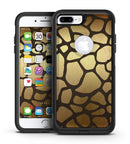 Dark Gold Flaked Animal v5 - iPhone 7 or 7 Plus Commuter Case Skin Kit