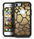 Dark Gold Flaked Animal v5 - iPhone 7 or 7 Plus Commuter Case Skin Kit