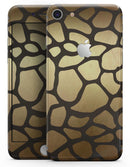 Dark Gold Flaked Animal v5 - Skin-kit for the iPhone 8 or 8 Plus