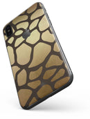 Dark Gold Flaked Animal v5 - iPhone X Skin-Kit