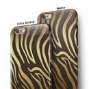 Dark Gold Flaked Animal v6 iPhone 6/6s or 6/6s Plus 2-Piece Hybrid INK-Fuzed Case