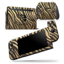 Dark Gold Flaked Animal v6 - Skin Wrap Decal for Nintendo Switch Lite Console & Dock - 3DS XL - 2DS - Pro - DSi - Wii - Joy-Con Gaming Controller