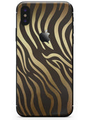 Dark Gold Flaked Animal v6 - iPhone X Skin-Kit