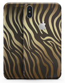 Dark Gold Flaked Animal v6 - iPhone X Skin-Kit