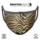 Dark Gold Flaked Animal v7 - Made in USA Mouth Cover Unisex Anti-Dust Cotton Blend Reusable & Washable Face Mask with Adjustable Sizing for Adult or Child