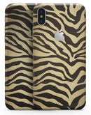 Dark Gold Flaked Animal v7 - iPhone X Skin-Kit