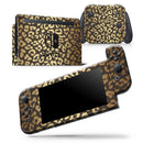 Dark Gold Flaked Animal v8 - Skin Wrap Decal for Nintendo Switch Lite Console & Dock - 3DS XL - 2DS - Pro - DSi - Wii - Joy-Con Gaming Controller