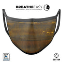 Dark Gold Reflection with Gold Specks - Made in USA Mouth Cover Unisex Anti-Dust Cotton Blend Reusable & Washable Face Mask with Adjustable Sizing for Adult or Child
