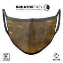 Dark Gray Storm with Golden Light - Made in USA Mouth Cover Unisex Anti-Dust Cotton Blend Reusable & Washable Face Mask with Adjustable Sizing for Adult or Child