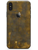 Dark Gray Storm with Golden Light - iPhone X Skin-Kit