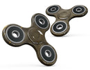 Dark Gray Watercolor Stains Full-Body Fidget Spinner Skin-Kit