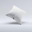 Dark Gray White Seamless Morocan Pattern Ink-Fuzed Decorative Throw Pillow
