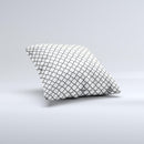 Dark Gray White Seamless Morocan Pattern Ink-Fuzed Decorative Throw Pillow