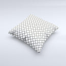 Dark Gray White Seamless Morocan Pattern Ink-Fuzed Decorative Throw Pillow