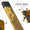 Dark Gray and Gold Cavern - Premium Decal Protective Skin-Wrap Sticker compatible with the Juul Labs vaping device