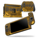 Dark Gray and Gold Cavern - Skin Wrap Decal for Nintendo Switch Lite Console & Dock - 3DS XL - 2DS - Pro - DSi - Wii - Joy-Con Gaming Controller