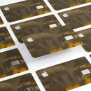 Dark Gray and Gold Cavern V3 - Premium Protective Decal Skin-Kit for the Apple Credit Card