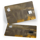 Dark Gray and Gold Cavern V3 - Premium Protective Decal Skin-Kit for the Apple Credit Card
