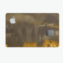Dark Gray and Gold Cavern V3 - Premium Protective Decal Skin-Kit for the Apple Credit Card