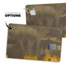 Dark Gray and Gold Cavern V3 - Premium Protective Decal Skin-Kit for the Apple Credit Card