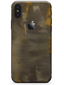 Dark Gray and Gold Cavern V3 - iPhone X Skin-Kit