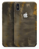 Dark Gray and Gold Cavern V3 - iPhone X Skin-Kit