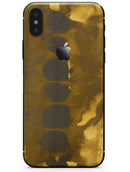 Dark Gray and Gold Cavern - iPhone X Skin-Kit