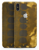 Dark Gray and Gold Cavern - iPhone X Skin-Kit
