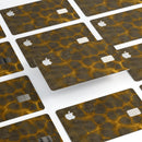 Dark Gray and Golden Honeycomb - Premium Protective Decal Skin-Kit for the Apple Credit Card