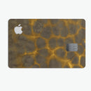 Dark Gray and Golden Honeycomb - Premium Protective Decal Skin-Kit for the Apple Credit Card