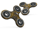 Dark Gray and Golden Honeycomb Full-Body Fidget Spinner Skin-Kit