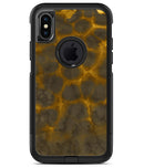 Dark Gray and Golden Honeycomb - iPhone X OtterBox Case & Skin Kits