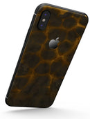 Dark Gray and Golden Honeycomb - iPhone X Skin-Kit