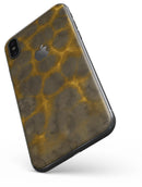Dark Gray and Golden Honeycomb - iPhone X Skin-Kit
