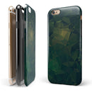 Dark Green Geometric V12 iPhone 6/6s or 6/6s Plus 2-Piece Hybrid INK-Fuzed Case