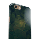Dark Green Geometric V12 iPhone 6/6s or 6/6s Plus 2-Piece Hybrid INK-Fuzed Case